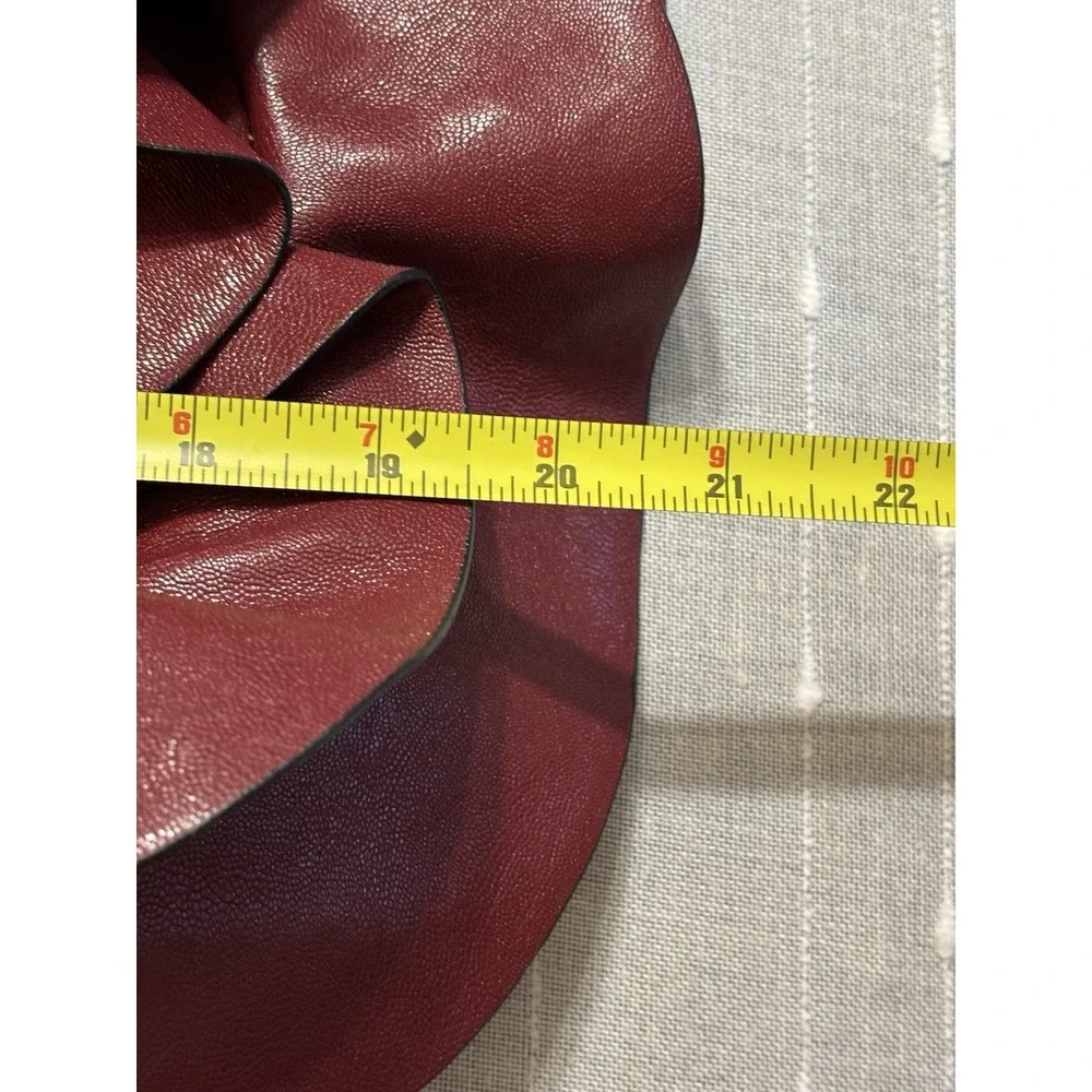Y2K Statement Piece!! Red Ruffle Studded Large Hobo Handbag Purse Steve Madden